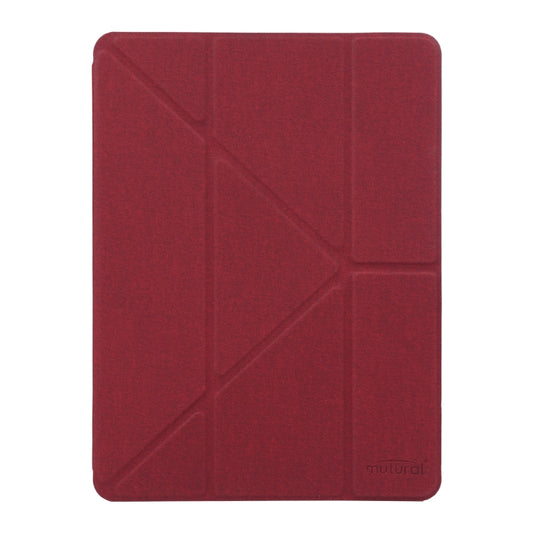 Mutural King Kong Series Deformation Holder Leather Tablet Case For iPad 9.7 2018 / 2017(Red) by Mutural