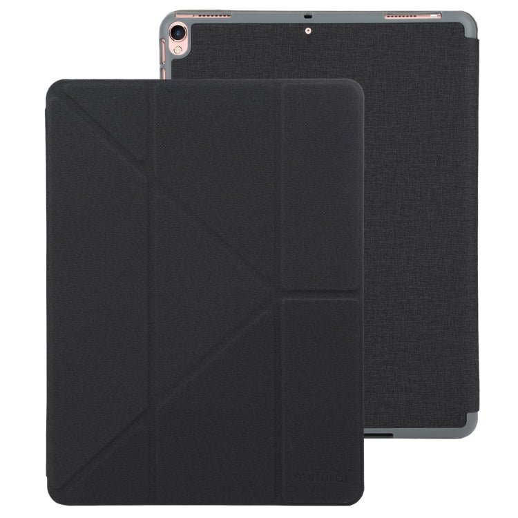Mutural King Kong Series Deformation Holder Leather Tablet Case For iPad Pro 10.5 2019 / 2017(Black) by Mutural