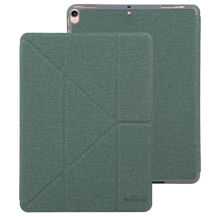 Mutural King Kong Series Deformation Holder Leather Tablet Case For iPad Pro 10.5 2019 / 2017(Green) by Mutural