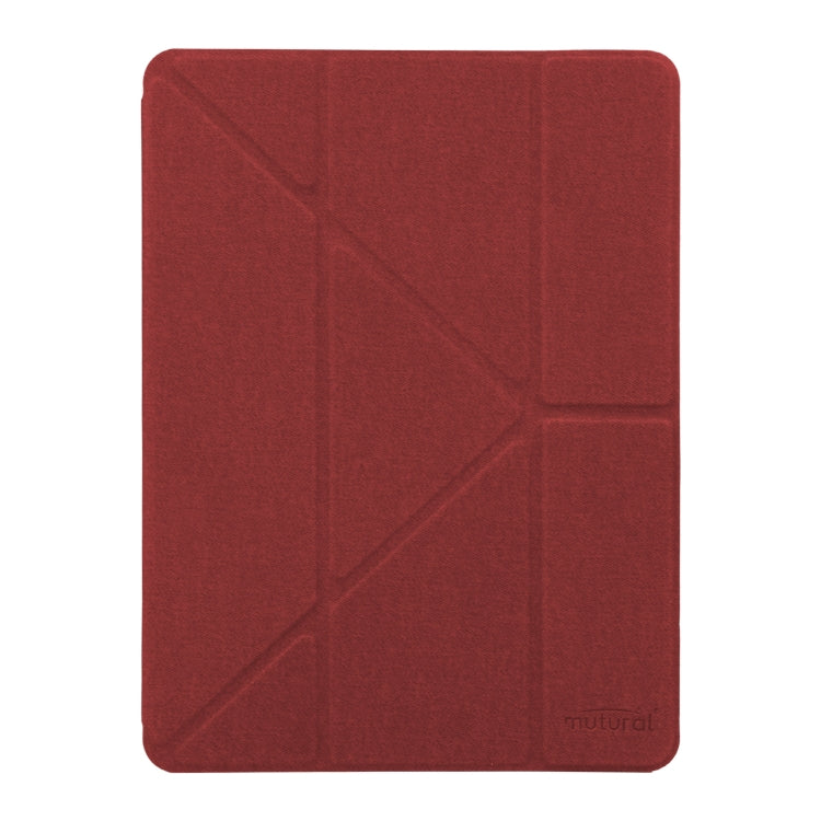 Mutural King Kong Series Deformation Holder Leather Tablet Case For iPad Pro 10.5 2019 / 2017(Red) by Mutural