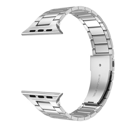 Small Waist Stainless Steel Watch Band For Apple Watch Series 9&8&7 41mm / SE 3&SE 2&6&SE&5&4 40mm / 3&2&1 38mm(Silver) by bashfashion