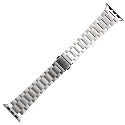 Small Waist Stainless Steel Watch Band For Apple Watch Series 9&8&7 41mm / SE 3&SE 2&6&SE&5&4 40mm / 3&2&1 38mm(Silver) by bashfashion