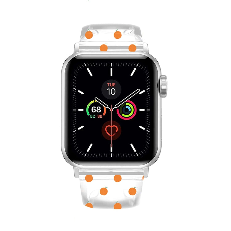 Square Buckle Transparent Watch Band For Apple Watch Ultra 49mm&Watch Ultra 2 49mm / Series 9&8&7 45mm / SE 3&SE 2&6&SE&5&4 44mm / 3&2&1 42mm(Orange) by bashfashion