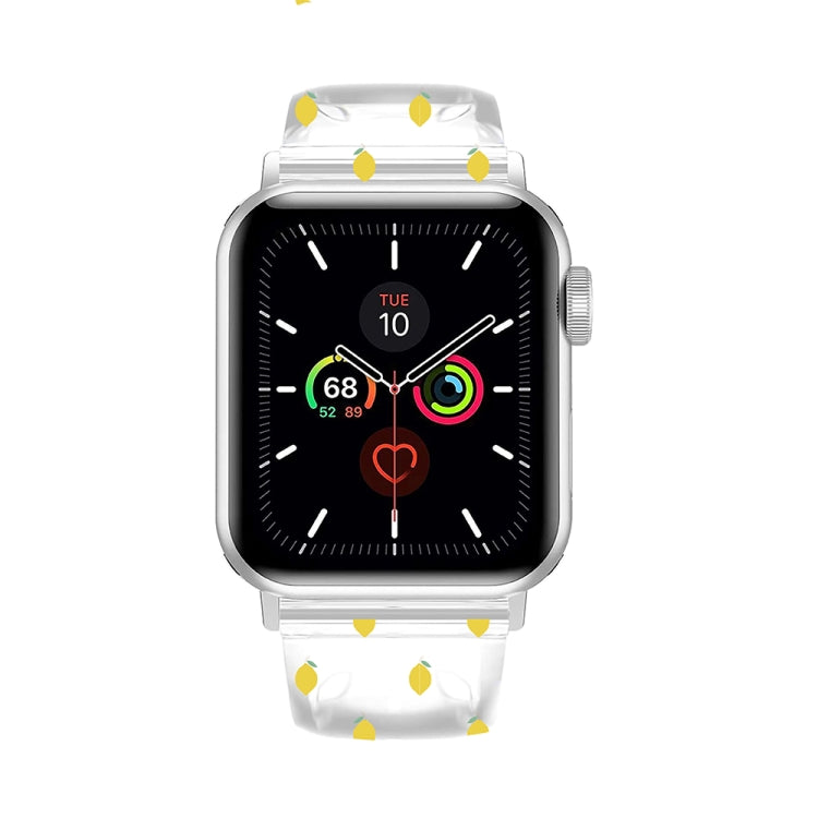 Square Buckle Transparent Watch Band For Apple Watch Ultra 49mm&Watch Ultra 2 49mm / Series 9&8&7 45mm / SE 3&SE 2&6&SE&5&4 44mm / 3&2&1 42mm(Lemon) by bashfashion