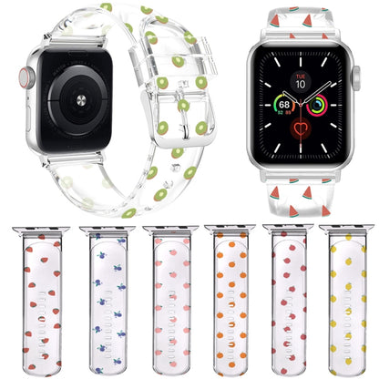 Square Buckle Transparent Watch Band For Apple Watch Ultra 49mm&Watch Ultra 2 49mm / Series 9&8&7 45mm / SE 3&SE 2&6&SE&5&4 44mm / 3&2&1 42mm(Kiwi) by bashfashion