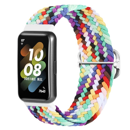 For Huawei Band 7 Nylon Braided Buckle Watch Band(Colorful) by bashfashion