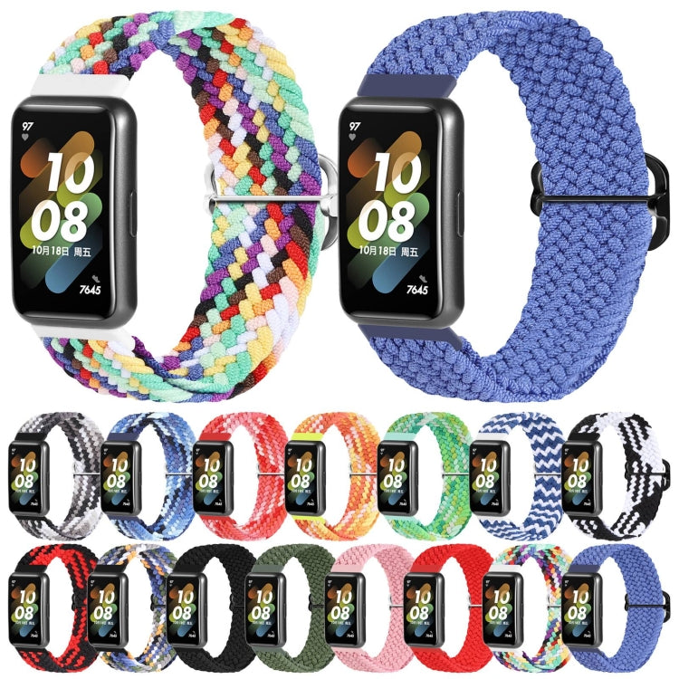 For Huawei Band 7 Nylon Braided Buckle Watch Band(Colorful) by bashfashion