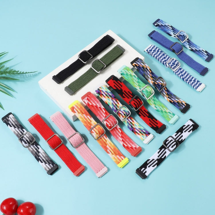 For Huawei Band 7 Nylon Braided Buckle Watch Band(Colorful) by bashfashion