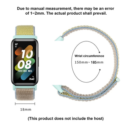 For Huawei Band 7 Nylon Loop Buckle Watch Band(Milk White) by bashfashion