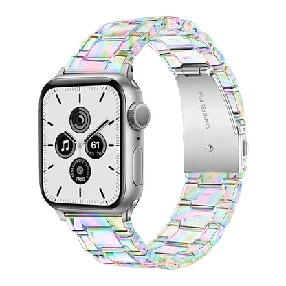 Plastic Colorful Three-Bead Watch Band For Apple Watch Series 9&8&7 41mm / SE 3&SE 2&6&SE&5&4 40mm / 3&2&1 38mm(Colorful) by bashfashion