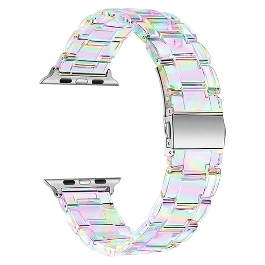 Plastic Colorful Three-Bead Watch Band For Apple Watch Series 9&8&7 41mm / SE 3&SE 2&6&SE&5&4 40mm / 3&2&1 38mm(Colorful) by bashfashion