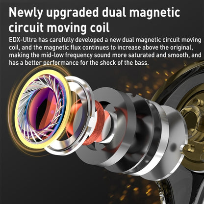KZ-EDX Ultra Dual Magnetic Dynamic In-Ear Headphones,Length: 1.2m(Without Microphone) by KZ