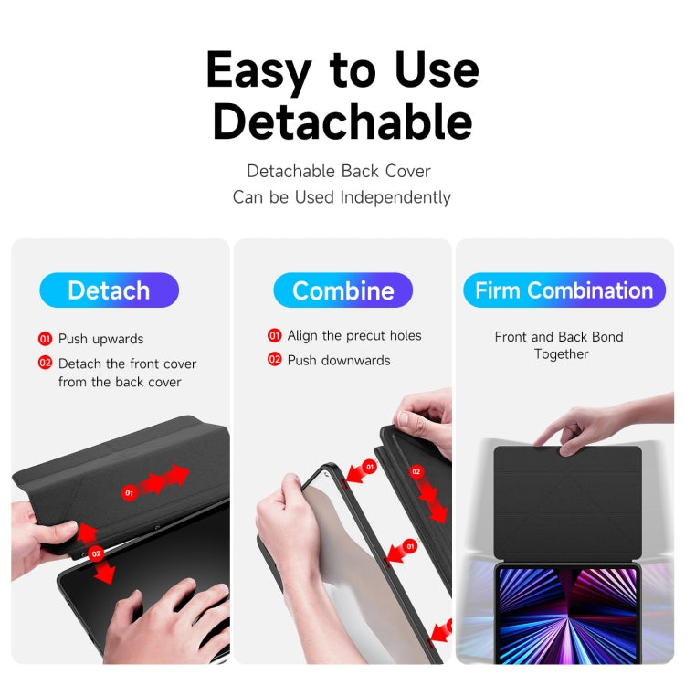 DUX DUCIS Magi Series Shockproof Tablet Case For iPad Pro 11 2022/2021/2020/2018 (Black) by DUX DUCIS