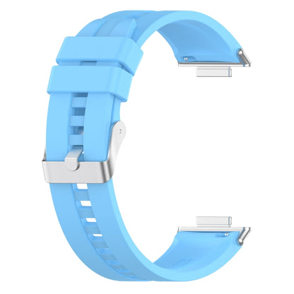 For Huawei Watch Fit 2 Tire Tread Watch Band(Sky Blue) by bashfashion