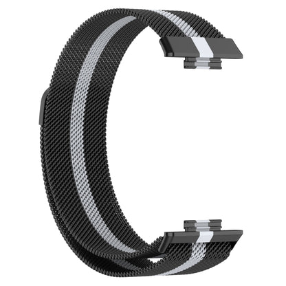 For Huawei Watch Fit 2 Milan Magnetic Stainless Steel Watch Band(Black Grey) by bashfashion