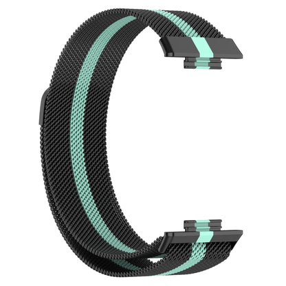 For Huawei Watch Fit 2 Milan Magnetic Stainless Steel Watch Band(Black Green) by bashfashion