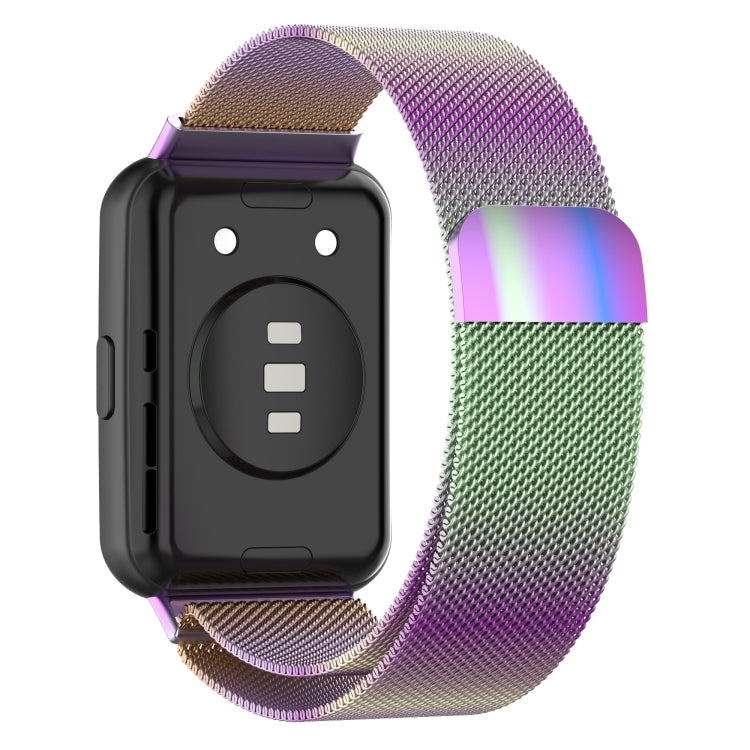 For Huawei Watch Fit 2 Milan Magnetic Stainless Steel Watch Band(Colorful) by bashfashion