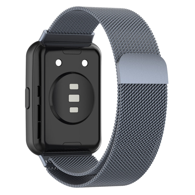 For Huawei Watch Fit 2 Milan Magnetic Stainless Steel Watch Band(Space Grey) by bashfashion