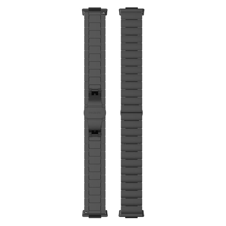 For Huawei Watch Fit 2 One-bead Metal Stainless Steel Watch Band(Black) by bashfashion