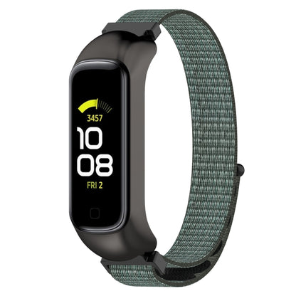 For Samsung Galaxy Fit 2 SM-R220 Nylon Loop Watch Band(Grey + Black Frame) by bashfashion
