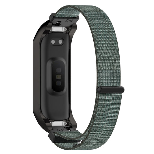 For Samsung Galaxy Fit 2 SM-R220 Nylon Loop Watch Band(Grey + Black Frame) by bashfashion