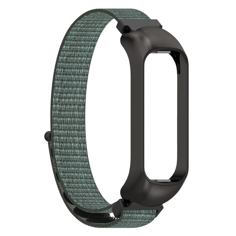 For Samsung Galaxy Fit 2 SM-R220 Nylon Loop Watch Band(Grey + Black Frame) by bashfashion