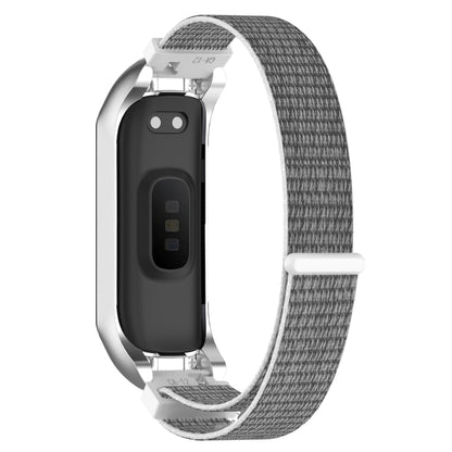 For Samsung Galaxy Fit 2 SM-R220 Nylon Loop Watch Band(Seashell + Silver Frame) by bashfashion