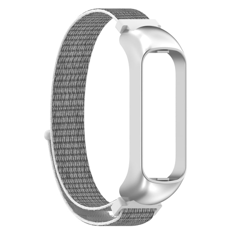 For Samsung Galaxy Fit 2 SM-R220 Nylon Loop Watch Band(Seashell + Silver Frame) by bashfashion