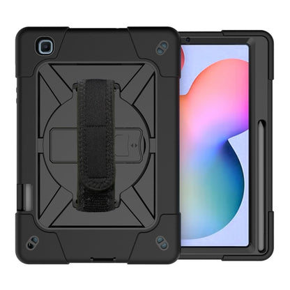For Samsung Galaxy Tab S6 Lite P610 Contrast Color Robot Silicone + PC Tablet Case(Black) by bashfashion