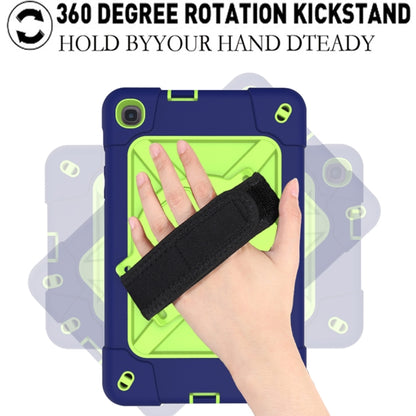 For Samsung Galaxy Tab A 8.4 T307 Contrast Color Robot Silicone + PC Tablet Case(Navy Blue Yellow Green) by bashfashion