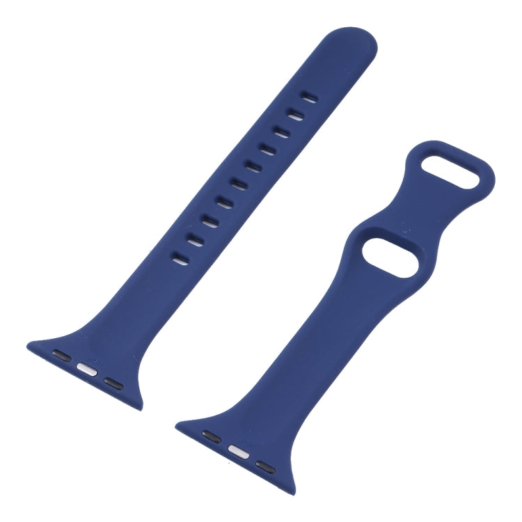 Small Waist Butterfly Buckle Watch Band For Apple Watch Series 9&8&7 41mm / SE 3&SE 2&6&SE&5&4 40mm / 3&2&1 38mm(White) by bashfashion