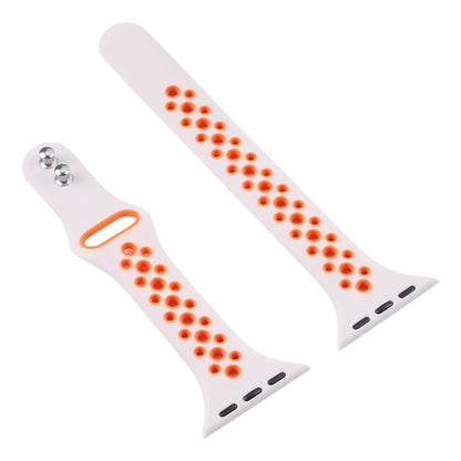 Double Nail Small Waist Watch Band For Apple Watch Ultra 49mm&Watch Ultra 2 49mm / Series 9&8&7 45mm / SE 3&SE 2&6&SE&5&4 44mm / 3&2&1 42mm(White Black) by bashfashion