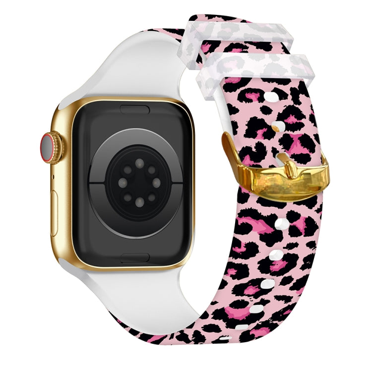 Square Buckle Color Printing Watch Band For Apple Watch Ultra 49mm&Watch Ultra 2 49mm / Series 9&8&7 45mm / SE 3&SE 2&6&SE&5&4 44mm / 3&2&1 42mm(Leopard 1) by bashfashion