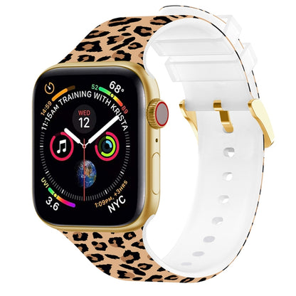 Square Buckle Color Printing Watch Band For Apple Watch Ultra 49mm&Watch Ultra 2 49mm / Series 9&8&7 45mm / SE 3&SE 2&6&SE&5&4 44mm / 3&2&1 42mm(Leopard 4) by bashfashion