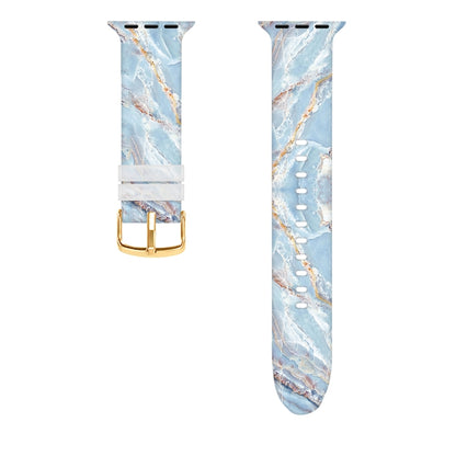 Square Buckle Color Printing Watch Band For Apple Watch Ultra 49mm&Watch Ultra 2 49mm / Series 9&8&7 45mm / SE 3&SE 2&6&SE&5&4 44mm / 3&2&1 42mm(Marble 2) by bashfashion