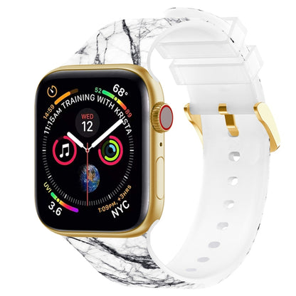 Square Buckle Color Printing Watch Band For Apple Watch Ultra 49mm&Watch Ultra 2 49mm / Series 9&8&7 45mm / SE 3&SE 2&6&SE&5&4 44mm / 3&2&1 42mm(Marble 4) by bashfashion