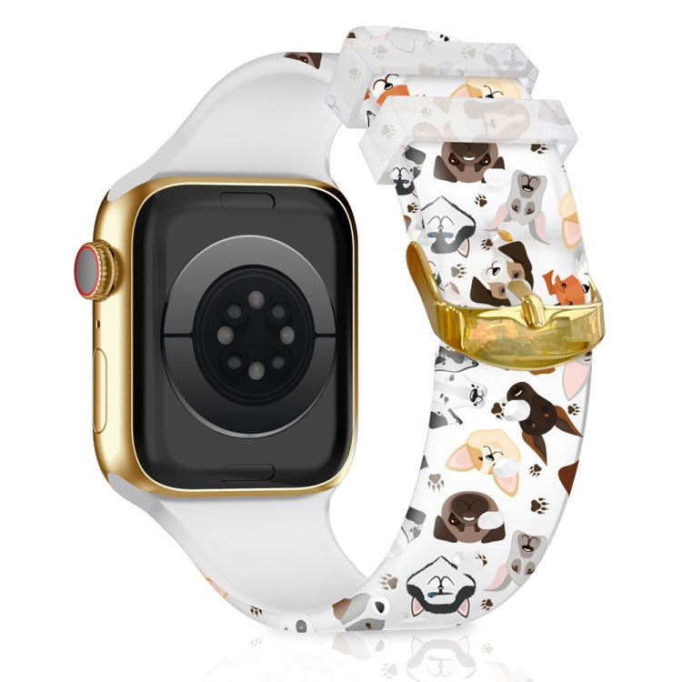 Square Buckle Color Printing Watch Band For Apple Watch Ultra 49mm&Watch Ultra 2 49mm / Series 9&8&7 45mm / SE 3&SE 2&6&SE&5&4 44mm / 3&2&1 42mm(Animal 2) by bashfashion