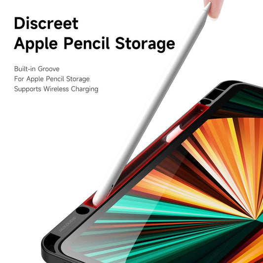 For iPad Pro 12.9 2022/2021/2020/2018 DUX DUCIS Magi Series Shockproof Tablet Case(Black) by DUX DUCIS