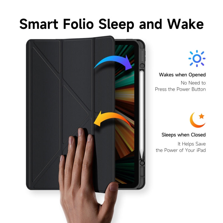 For iPad Pro 12.9 2022/2021/2020/2018 DUX DUCIS Magi Series Shockproof Tablet Case(Black) by DUX DUCIS