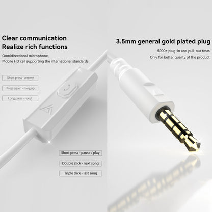 QKZ DMX Sports In-ear HIFI 3.5mm Wired Control Earphone with Mic(Transparent Black) by QKZ