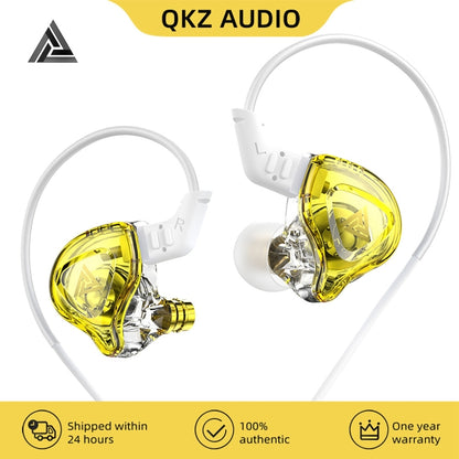 QKZ DMX Sports In-ear HIFI 3.5mm Wired Control Earphone with Mic(Transparent Black) by QKZ