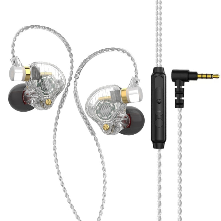 QKZ SK3 3.5mm Sports In-ear Wired HIFI Bass Stereo Sound Earphone with Mic(Transparent) by QKZ