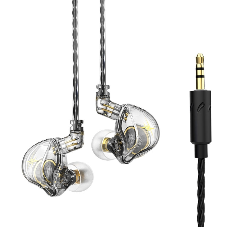 QKZ ZXT Sports In-ear Wired Control Plug HIFI Stereo Stage Monitor Earphone, Style:Standard Version(Transparent) by QKZ