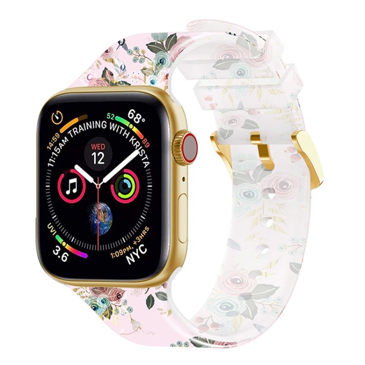 Square Buckle Transparent Watch Band For Apple Watch Series 9&8&7 41mm / SE 3&SE 2&6&SE&5&4 40mm / 3&2&1 38mm(4) by bashfashion