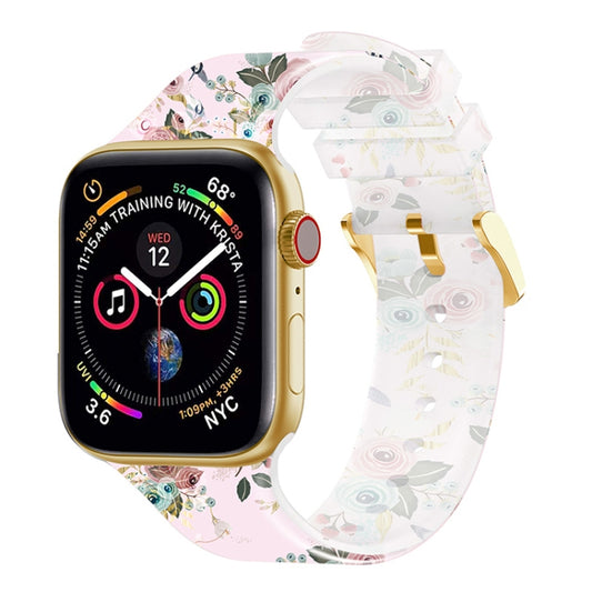 Square Buckle Transparent Watch Band For Apple Watch Series 9&8&7 41mm / SE 3&SE 2&6&SE&5&4 40mm / 3&2&1 38mm(4) by bashfashion