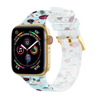 Square Buckle Transparent Watch Band For Apple Watch Series 9&8&7 41mm / SE 3&SE 2&6&SE&5&4 40mm / 3&2&1 38mm(6) by bashfashion