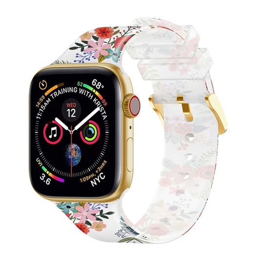 Square Buckle Transparent Watch Band For Apple Watch Series 9&8&7 41mm / SE 3&SE 2&6&SE&5&4 40mm / 3&2&1 38mm(8) by bashfashion