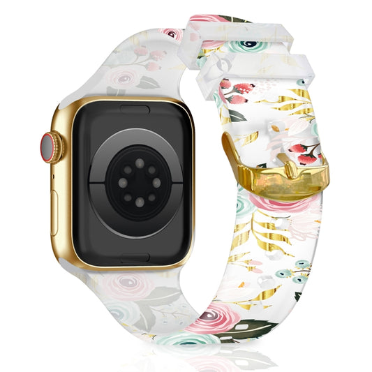 Square Buckle Transparent Watch Band For Apple Watch Series 9&8&7 41mm / SE 3&SE 2&6&SE&5&4 40mm / 3&2&1 38mm(9) by bashfashion