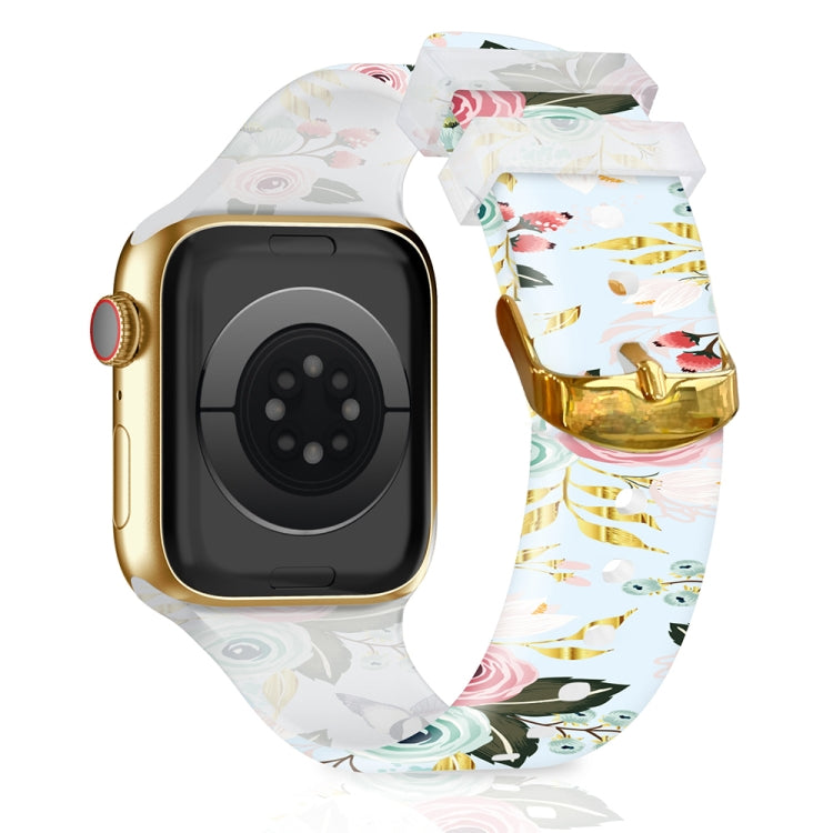 Square Buckle Transparent Watch Band For Apple Watch Series 9&8&7 41mm / SE 3&SE 2&6&SE&5&4 40mm / 3&2&1 38mm(10) by bashfashion