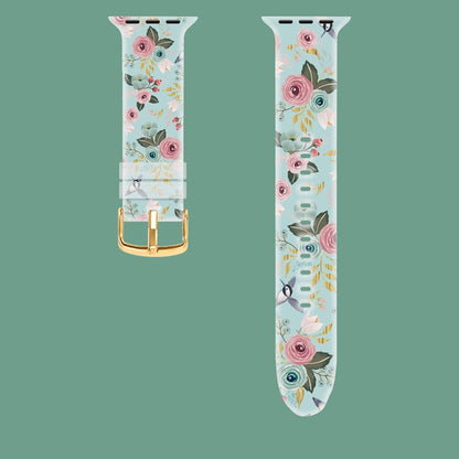 Square Buckle Transparent Watch Band For Apple Watch Series 9&8&7 41mm / SE 3&SE 2&6&SE&5&4 40mm / 3&2&1 38mm(10) by bashfashion